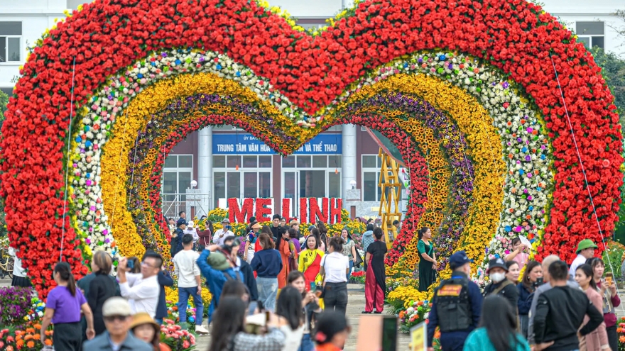 People flock to largest flower festival in northern Vietnam